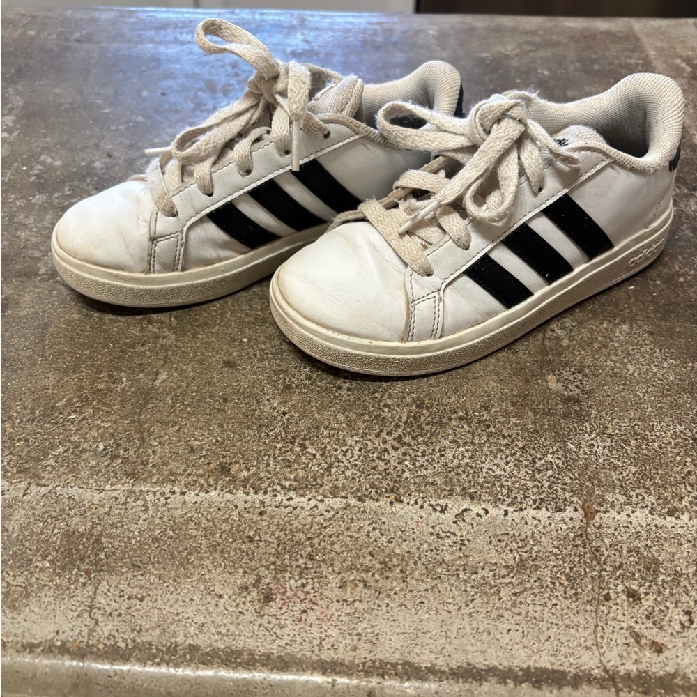adidas Kids White and Black Sneakers